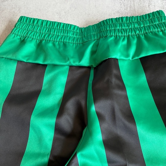 Adidas Mens Green And Black Satin Striped Multi Sport Shorts Small - Picture 4 of 13
